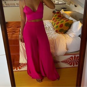 JENNIFER HOPE 100% silk set pant size XS and top size Small